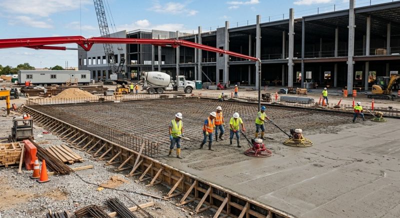 Commercial Slab Construction in Longmont, CO