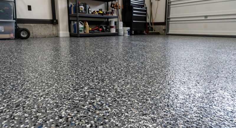 Speckled Garage Floor Painting in Fairfax, VA
